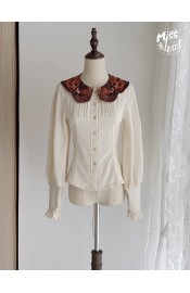 Miss Point German Bookshelf Long Sleeve Blouse(Reservation/Full Payment Without Shipping)